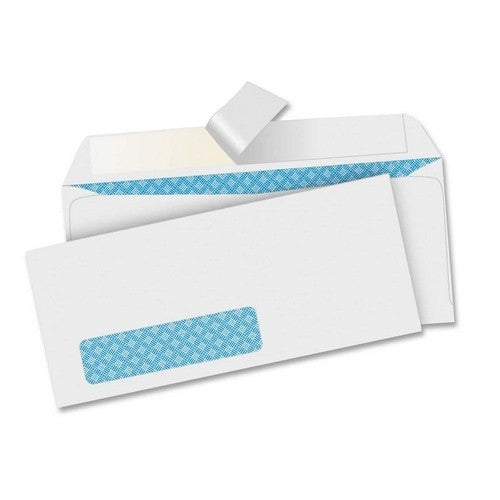 Sparco Products Peel-To-Seal Envelopes,w/Wind,No.10,4-1/8"x9-1/2",500/BX,WE