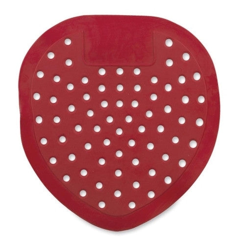 Continental Mfg. Co. Urinal Screens, Strawberry Scent, 12/BX, Red