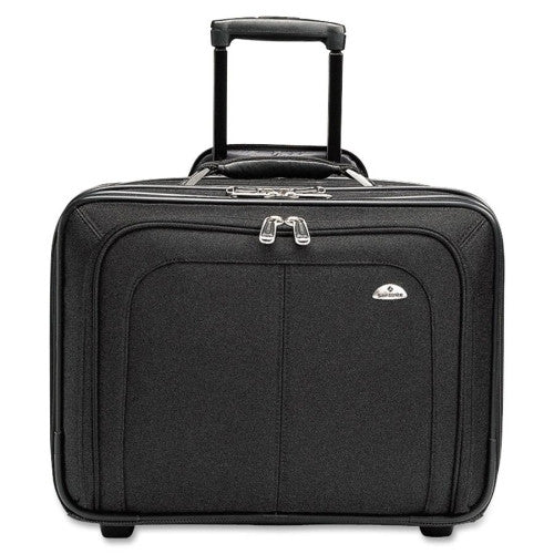 Samsonite Corporation Rolling Notebook Case,Retractable Handle,14"x9"x17-1/2", BK