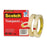 3M Commercial Office Supply Div. Transparent Tape, 3" Core, 1/2"x2592", 2/PK