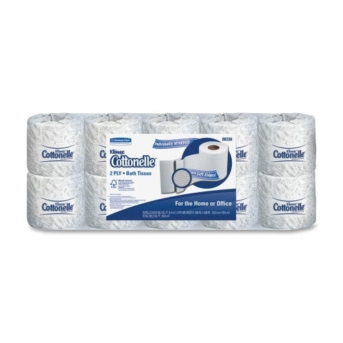 Kimberly-Clark Two-Ply Bathroom Tissue, 505 sheets/Roll, 10/PK