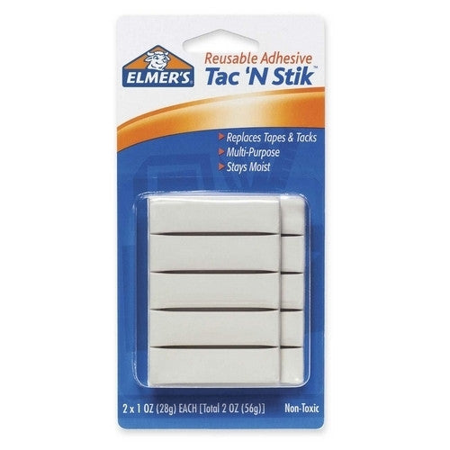 Elmer's Products Inc Tac 'N Stik Reusable Adhesive, Nontoxic, 2"x1 oz