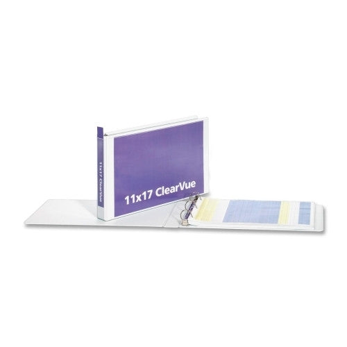 Cardinal Brands, Inc Clearvue D-Ring Binders, 11"x17", 1-1/2" Capacity, White