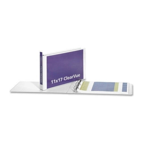 Cardinal Brands, Inc Clearvue D-Ring Binders, 11"x17", 2" Capacity, White