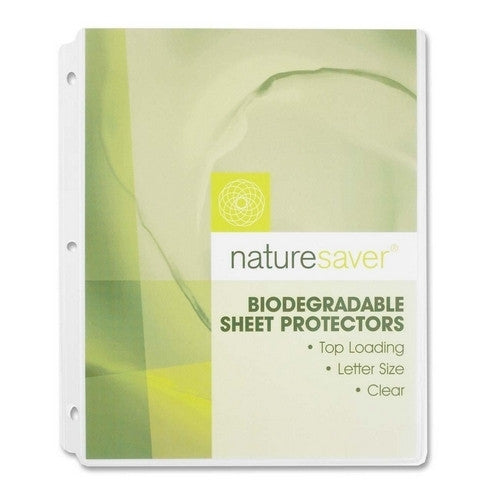 Nature Saver Sheet Protectors,Biodegradable,11"x8-1/2",100/BX,Heavyweight