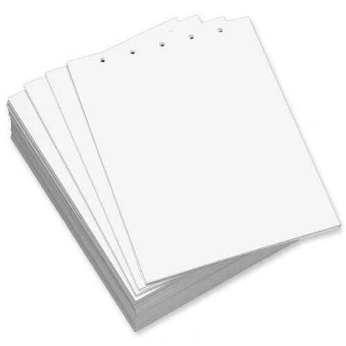 Domtar Custom Cut Sheets, 5-Hole Top, 8-1/2"x11", 5 RM/CT, White