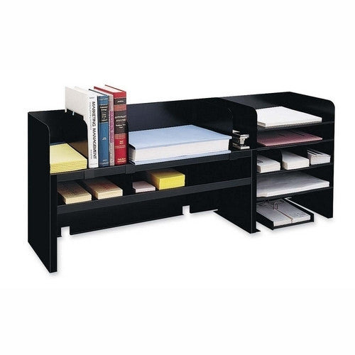 MMF Industries Desk Organizer w/Dividers, 47-1/4"x9-1/2"x18-3/8",Black