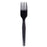 Dixie Foods Plastic Tableware,Heavy/Meadium Weight,Fork,100/BX,Black