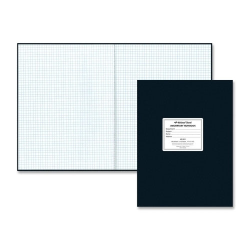 Rediform Office Products Lab Notebook,5x5 Squad,60 SH,11"x8-1/2",BK Cvr/WE Paper