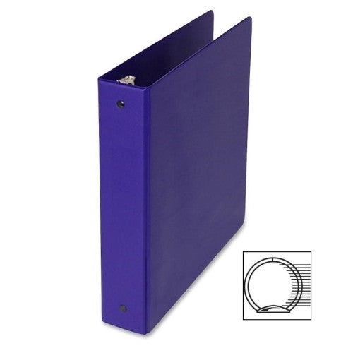 Samsill Corporation 3-Ring Binder,w/Pckts,Vinyl,200 SH Cap.,1", Purple