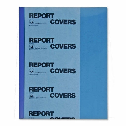 C-Line Products, Inc. Report Covers, w/ Binding Bars, 50/BX, Blue Vinyl