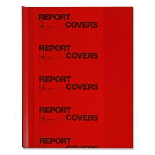 C-Line Products, Inc. Report Covers, w/ Binding Bars, 50/BX, Red Vinyl