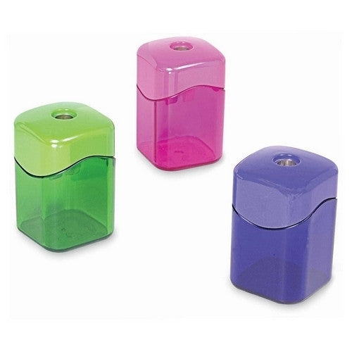 Baumgartens Pencil Sharpener,w/ Receptacle,2-1/8" Assorted