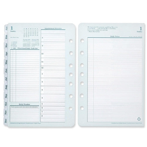 Classic Planner Refill, Jan-Dec, 5-1/2x8-1/2"