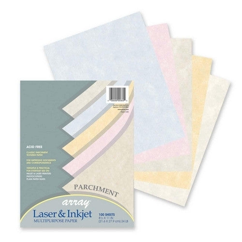 Pacon Corporation Parchment Bond Paper, 24 lb., 8-1/2"x11", 100/PK, Assorted