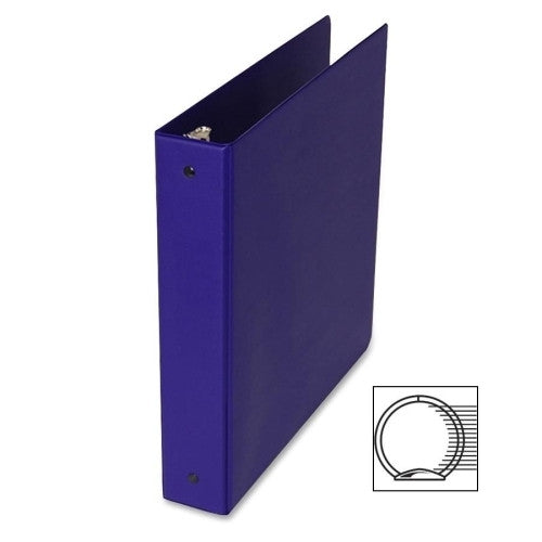 Samsill Corporation 3-Ring Binder, w/ 2 Pockets, 1-1/2", Flexible Hinge, Purple