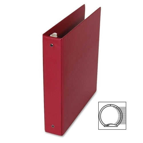 Samsill Corporation 3-Ring Binder,w/Pckts,Vinyl,300 SH Cap,1-1/2", Burgundy