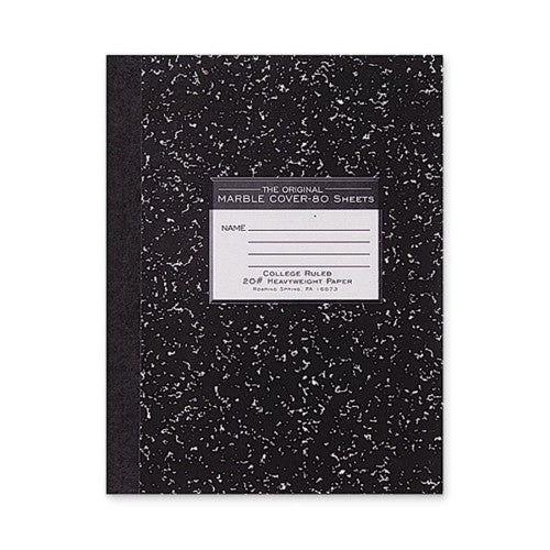 Roaring Spring Paper Products Composition Book,20lb.,College Rld,10-1/4"x7-3/4",80Sh,BK