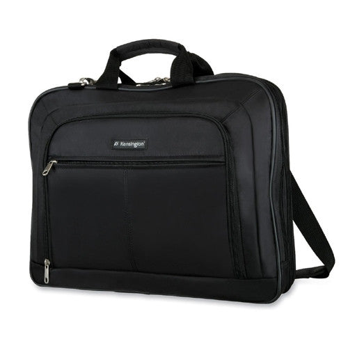 Kensington 17" Classic Briefcase, 17-1/2"x3-1/2"x13-1/2", Black