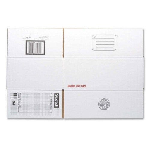 3M Commercial Office Supply Div. Mailing Box,Size C,Labels Included,14"x10"x5-1/2",White