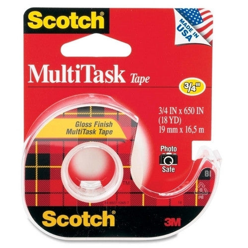 3M Commercial Office Supply Div. MultiTask Tape, 1" Core, 3/4"x650", Transparent