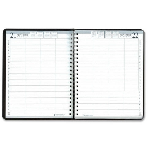 House of Doolittle Daily Appointment Book,4-Per, 12 Months, Jan-Dec, 8"x11", BK