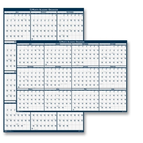 House of Doolittle Wall Calendar,Laminated,12 Month July-June,24"x37"