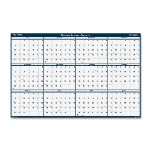 House of Doolittle Wall Planner, Laminated, 12 Month, Jan-Dec, 66"x33"