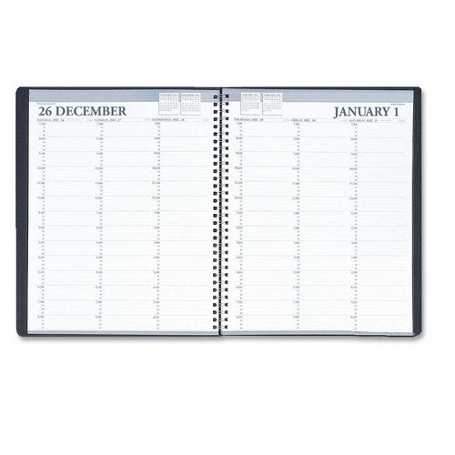 House of Doolittle Weekly Planner w/ Exec. Cover, Jan-Dec,8-1/2"x11", Black