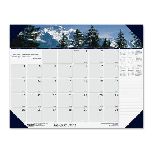 House of Doolittle Desk Pad, "Mountains", 12 Months, Jan-Dec, 18-1/2"x13"