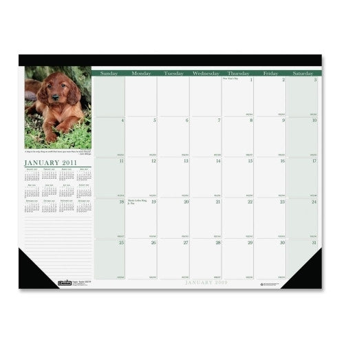 House of Doolittle Desk Pad, "Puppies", 12 Months, Jan-Dec, 22"x17"