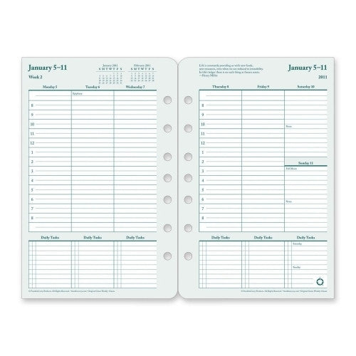 Original Refill Pages, Classic, Jan-Dec, White