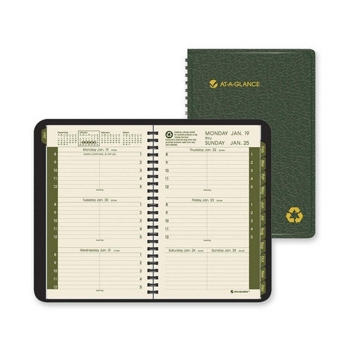 At-A-Glance Appointment Book,Weekly/Monthly,12-Month,Jan-Dec,4-7/8"x8",GN