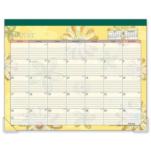 At-A-Glance Desk Pad Calendar,12-Month,Jan-Dec,1PPM,22"x17",Flowers