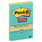 3M Commercial Office Supply Div. Super Sticky Notes, Recycled, 4"x6", 4/PK, Nature Colors