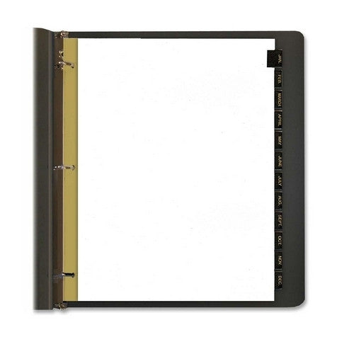 Kleer-Fax, Inc. Index Dividers,Preprinted,Jan-Dec,11"x8-1/2",Black Leather