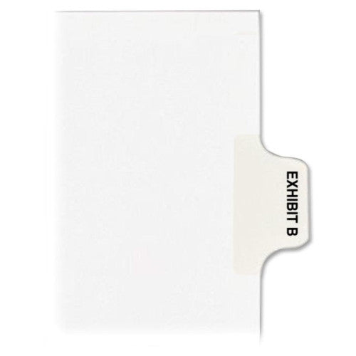 Kleer-Fax, Inc. Index Dividers,"Exhibit B",Side-Tab,Letter,1/10 Cut,25/PK,WE