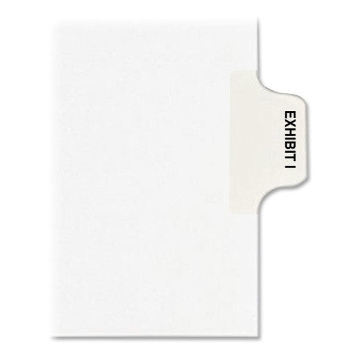 Kleer-Fax, Inc. Index Dividers,"Exhibit I",Side-Tab,Letter,1/10 Cut,25/PK,WE