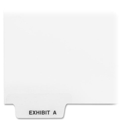 Kleer-Fax, Inc. Index Dividers,Bottom Tabs,"Exhibit A",Letter,25/PK,WE