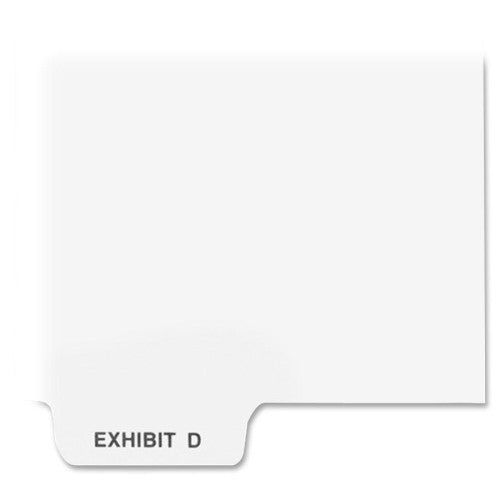 Kleer-Fax, Inc. Index Dividers,Bottom Tabs,"Exhibit D",Letter,25/PK,WE