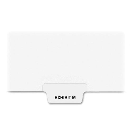 Kleer-Fax, Inc. Index Dividers,Bottom Tabs,"Exhibit M",Letter,25/PK,WE