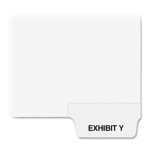 Kleer-Fax, Inc. Index Dividers,Bottom Tabs,"Exhibit Y",Letter,25/PK,WE