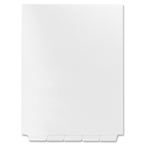 Kleer-Fax, Inc. Index Dividers,Blank Bottom Tabs,1/5 Cut,Letter,25/ST,White