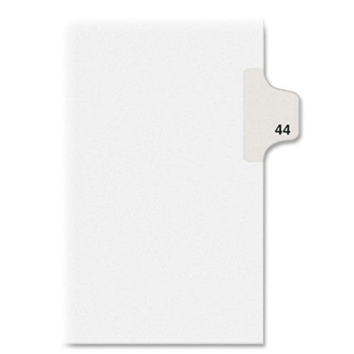 Kleer-Fax, Inc. Index Dividers,Number 44,Side Tab,1/25 Cut,Letter,25/ST,WE