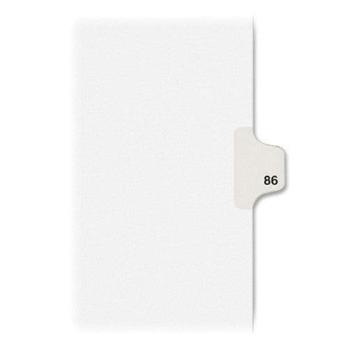 Kleer-Fax, Inc. Index Dividers,Number 86,Side Tab,1/25 Cut,Letter,25/ST,WE