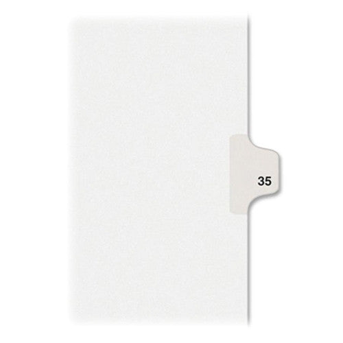 Kleer-Fax, Inc. Index Dividers,Number 35,Side Tab,1/25 Cut,Letter,25/PK,WE