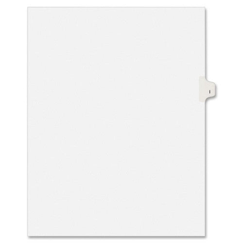 Kleer-Fax, Inc. Index Dividers,Letter I,1/26 Cut,Side Tabs,Letter,25/PK,WE