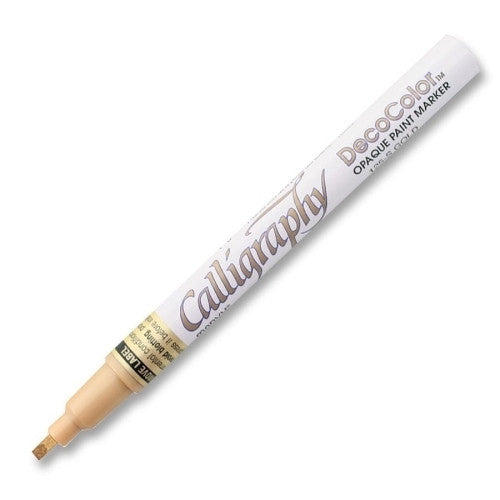 Uchida of America Calligraphy Paint Marker,Chisel Tip,Flat 2mm Nib,Gold