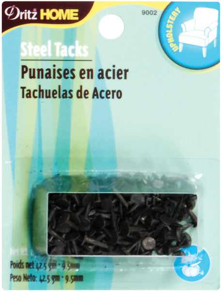 Upholstery Steel Tacks 3/8" 1.5 Ounces-Black