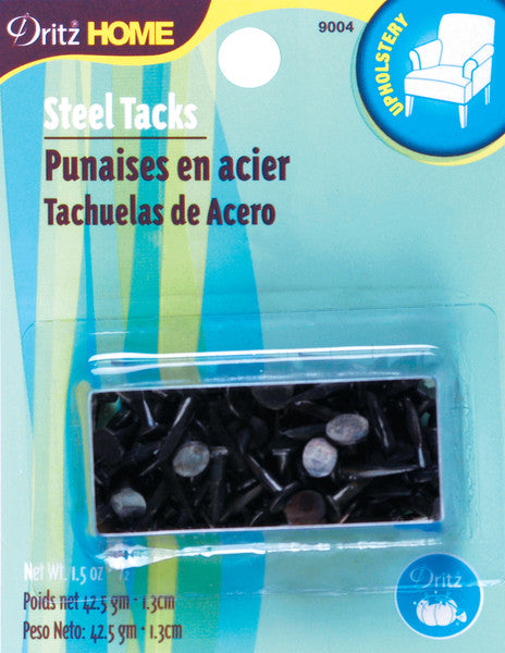 Upholstery Steel Tacks 1/2" 1.5 Ounces-Black